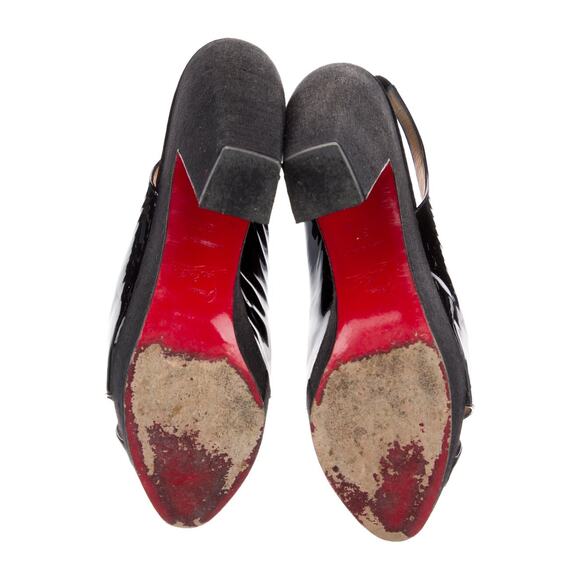 ❤️Christian Louboutin Patent Leather Slingback Heels❤️ - Picture 5 of 5